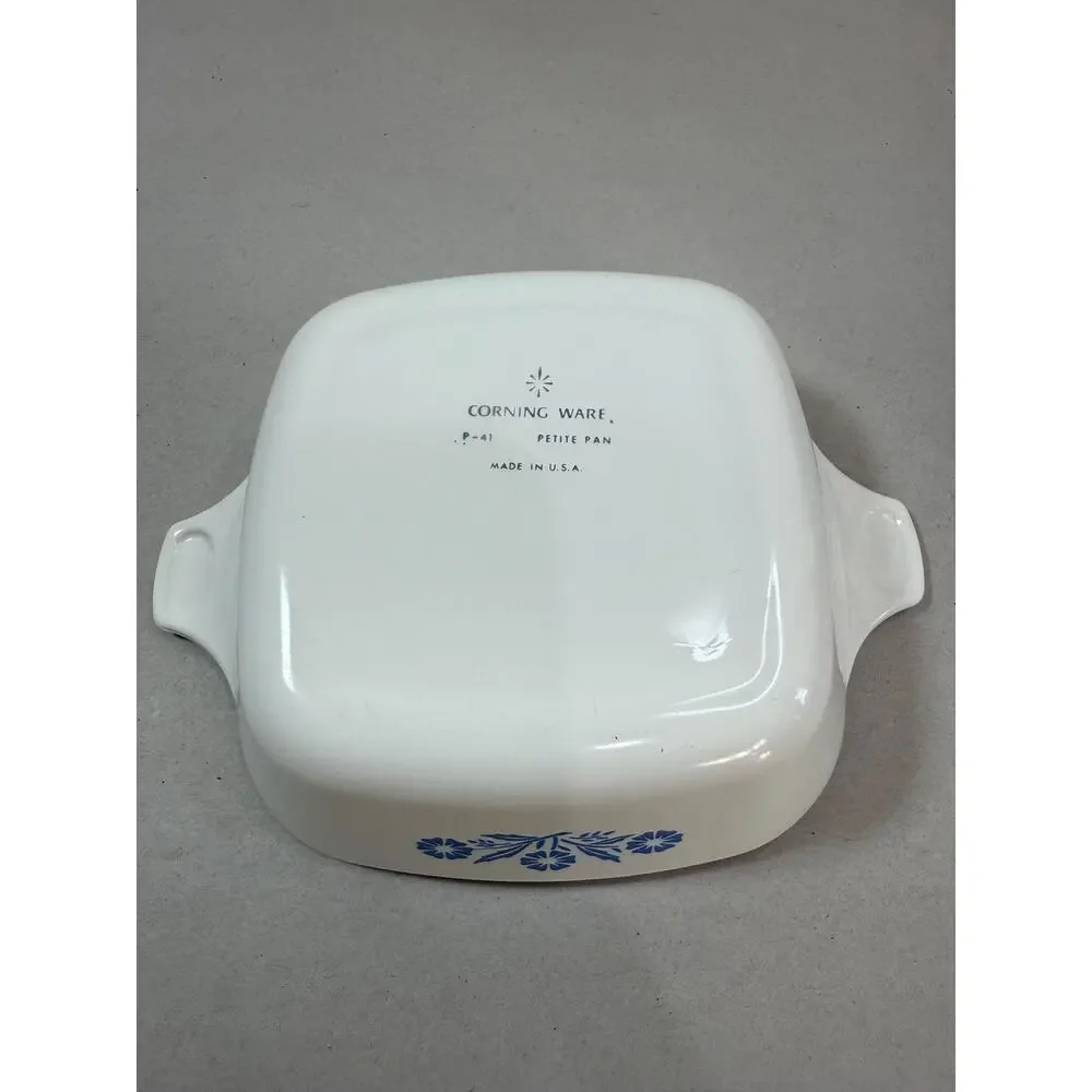 Vintage Corning Ware Blue Cornflower Petite Pan P-41 Individual Casserole